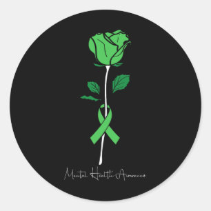 Health Awareness Warrior Counsellor Therapist Classic Round Sticker