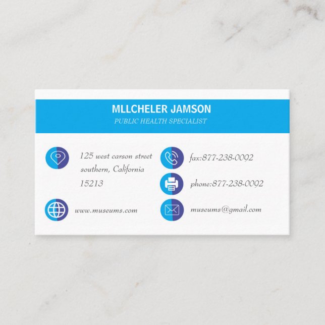 Health business cards (Front)