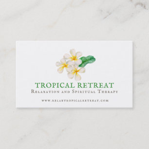 Health business frangipani art business card