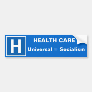 Health Care Bumper Sticker blue