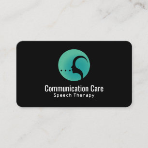 Health Care Communication Speech Therapy Logo Business Card