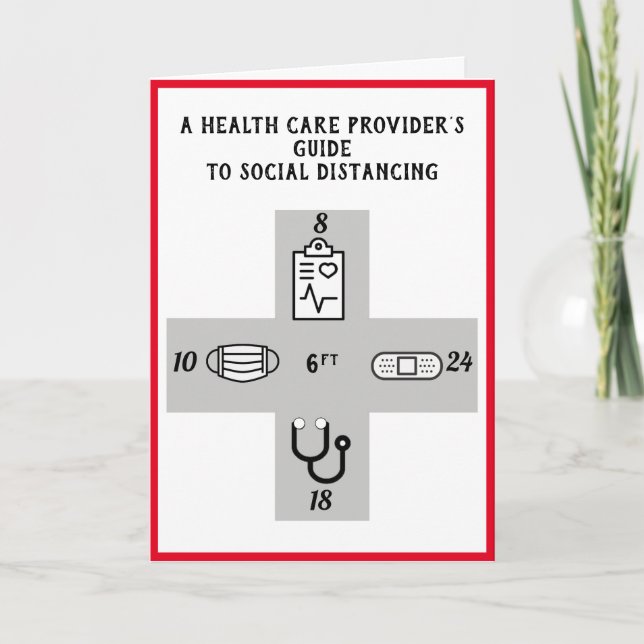 Health Care Providers social distancing Guide Card (Front)