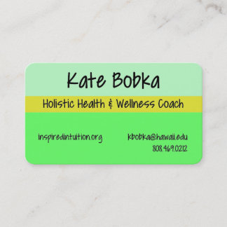 Health Coach Business Card