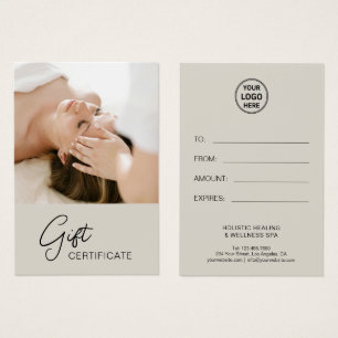 Health Coach Holistic Therapist Gift Certificate