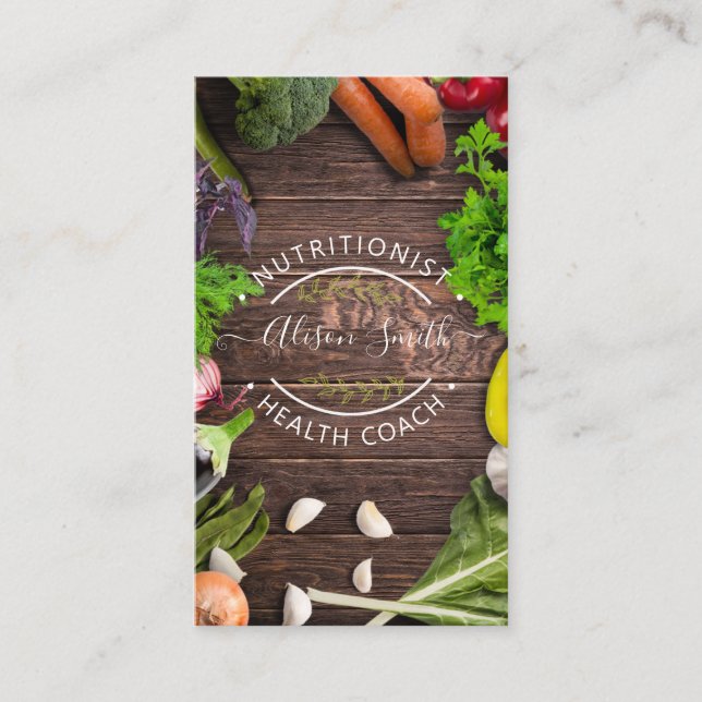 Health Coach Nutritionist Business Card (Front)