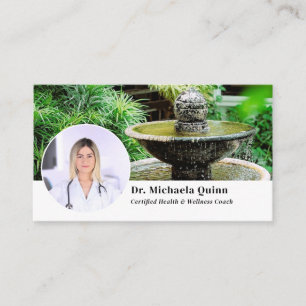 Health Coach Profile Photo QR Code Business Card