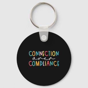 Health Connection Over Compliance Autism Awareness Key Ring