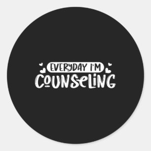 Health Counseling Everyday - Mental Counsellor Gif Classic Round Sticker