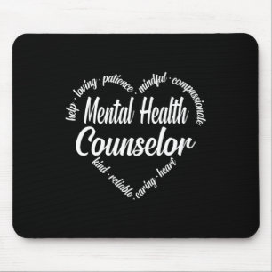 Health Counsellor Heart Word Cloud Mouse Pad