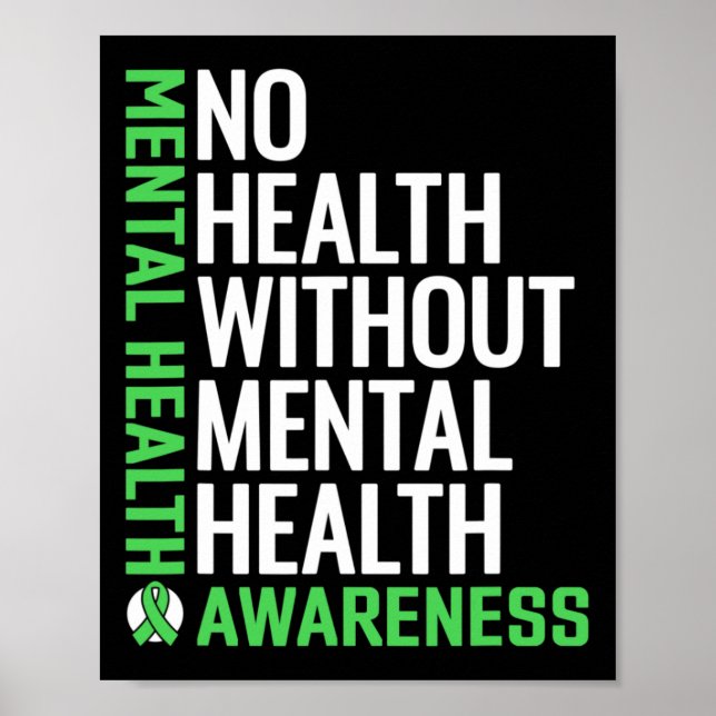 Health Fight The Stigma Mental Health Awareness  Poster (Front)