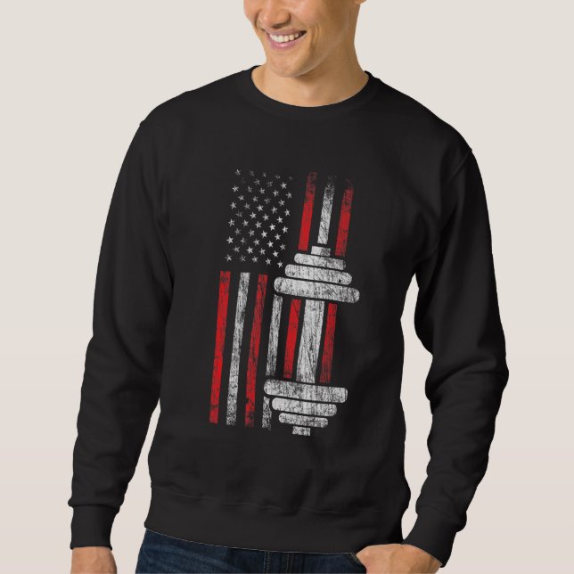 Health Fitness   Gym Workout Motivation   American Sweatshirt (Front)