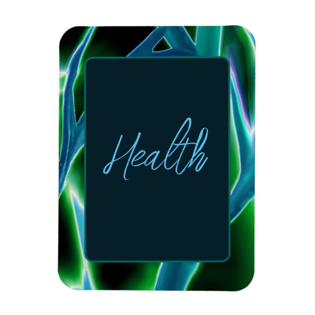 "Health" Floral Flexible Photo Magnet (Vertical)