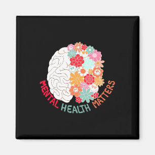 Health Flower Brain Suicide Awareness And Preventi Magnet