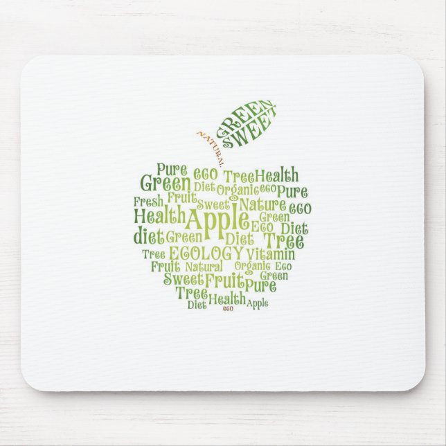 Health Green Eco Friendly Mouse Pad (Front)
