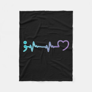 Health Illness Heartbeat Suicide Prevention Fleece Blanket