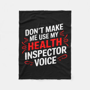 Health Inspector Job Profession Public Health Fleece Blanket