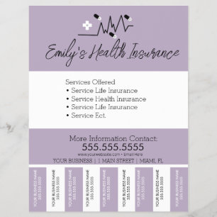 Health Insurance Life Nurse Tear Off Business B Flyer