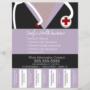 Health Insurance Life Nurse Tear Off Business Flyer
