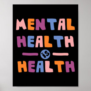 Health Is Health National Awereness Month Positive Poster