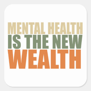 Health is the new wealth square sticker