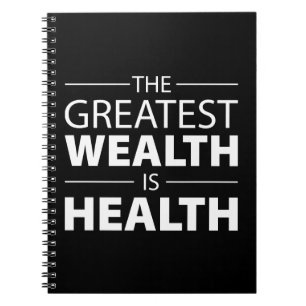 Health Is Wealth, Workout Gym Inspirational Notebook