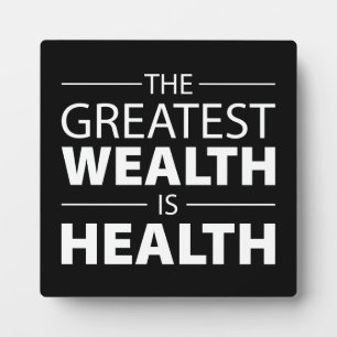 Health Is Wealth, Workout Gym Inspirational Plaque