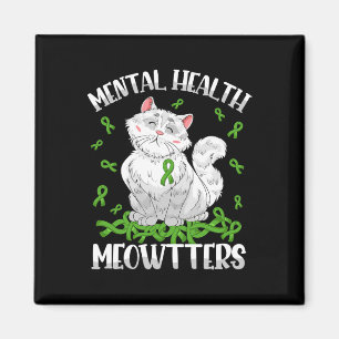 Health Meowtters Cat Lovers Mental Health Awarenes Magnet