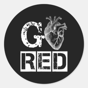 Health Month February American Heart Health  Classic Round Sticker