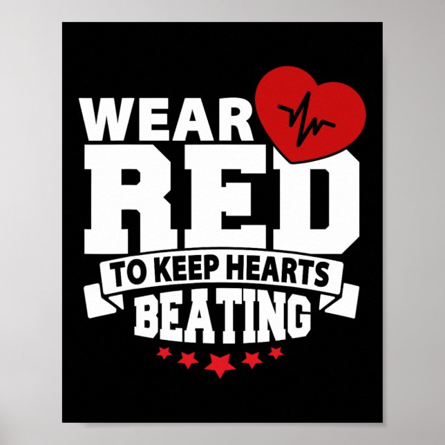 Health Month - Wear Red - Heart Disease Awareness  Poster (Front)