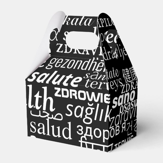 Health - Multi Language International - Be Healthy Favour Box (Front Side)