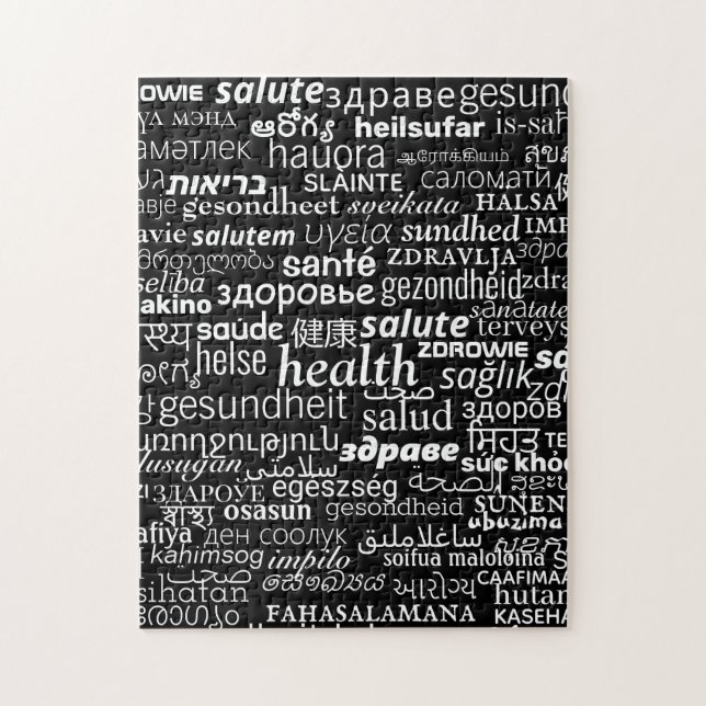 Health - Multi Language International - Be Healthy Jigsaw Puzzle (Vertical)