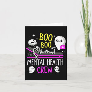 Health Nurse Psych Boo Boo Crew Nursing Halloween  Card
