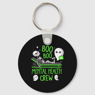 Health Nurse Psych Boo Boo Crew Nursing Halloween Key Ring