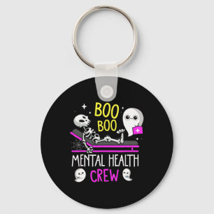 Health Nurse Psych Boo Boo Crew Nursing Halloween Key Ring