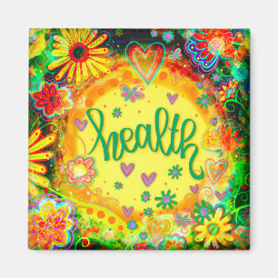 Health Pretty Colourful Flowers Modern Inspirivity Magnet