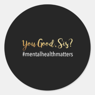 Health Problems Awareness Human Brain Classic Round Sticker