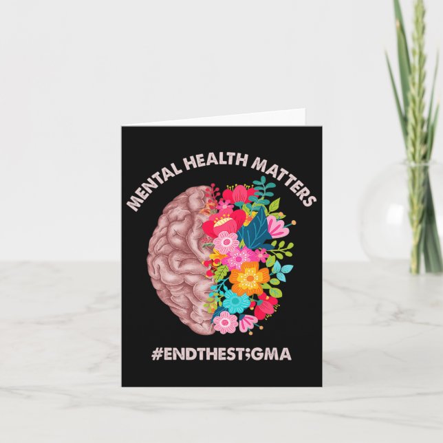 Health Problems Awareness Month End The Stigma  Card (Front)