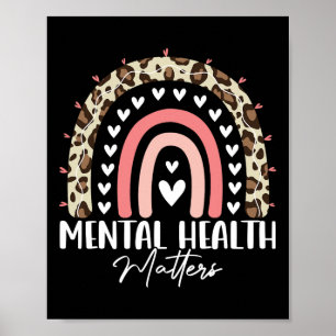 Health Problems Awareness Month Rainbow Leopard Poster