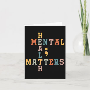 Health Problems Awareness Semicolon Boys Girls Ret Card