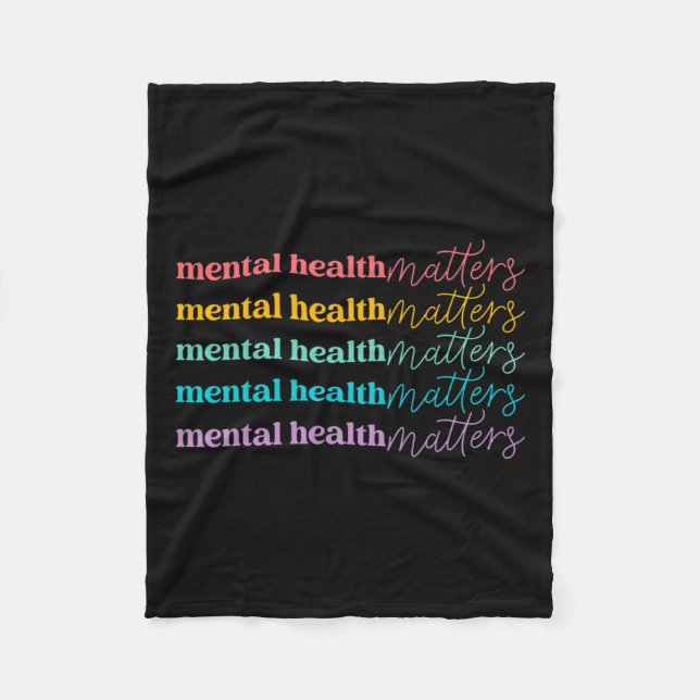 Health Problems Be Kind Self Care Mental Awareness Fleece Blanket (Front)