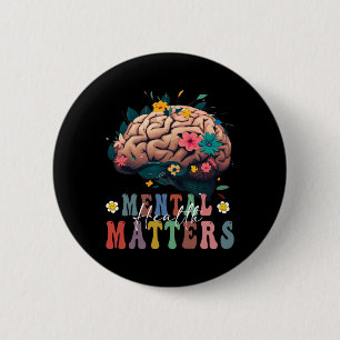 Health Problems Brain Illness Awareness Vintage Gr 6 Cm Round Badge