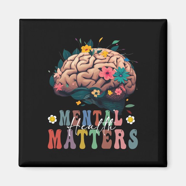 Health Problems Brain Illness Awareness Vintage Gr Magnet (Front)