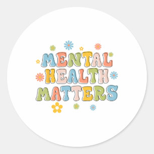 Health Problems Brain Illness Mental Awareness Ret Classic Round Sticker