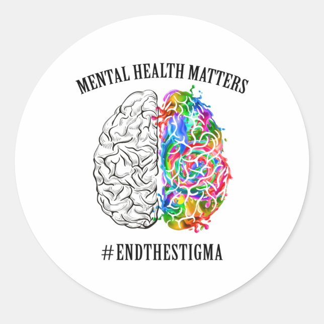 Health Problems End The Stigma 1  Classic Round Sticker (Front)