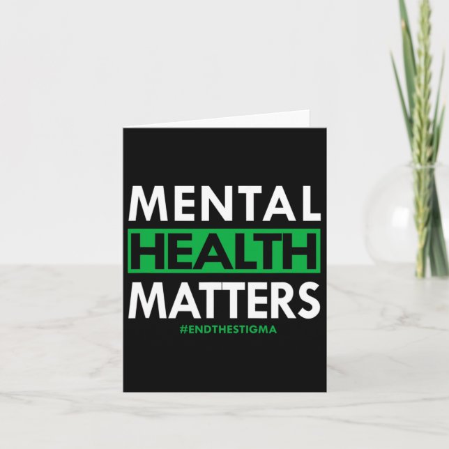 Health Problems End The Stigma Awareness  Card (Front)