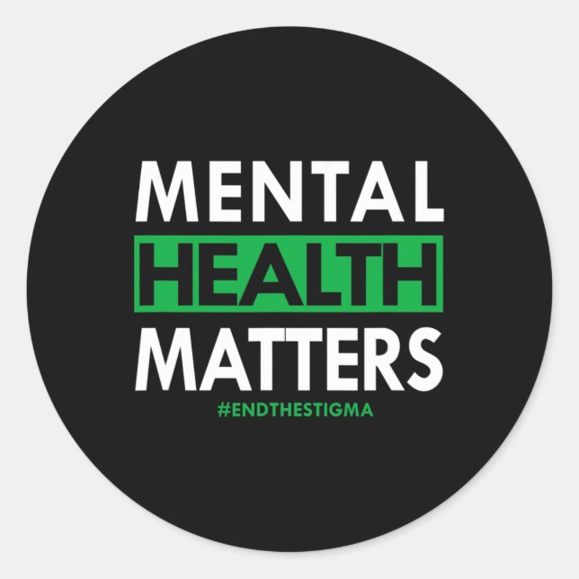 Health Problems End The Stigma Awareness  Classic Round Sticker (Front)