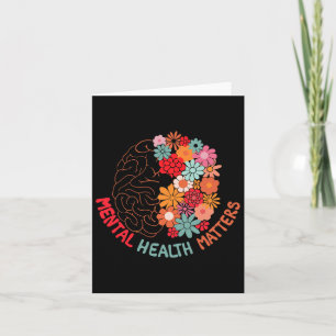 Health Problems End The Stigma Floral Brain Women Card