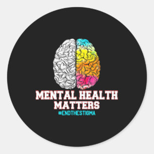 Health Problems End The Stigma Love Awareness Classic Round Sticker