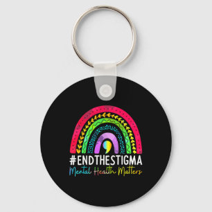 Health Problems End The Stigma Rainbow Boho Key Ring