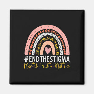 Health Problems End The Stigma Rainbow Boho Magnet